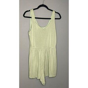 LOFT Outlet Women's Medium Olive Green Sleeveless Shorts Romper Pockets